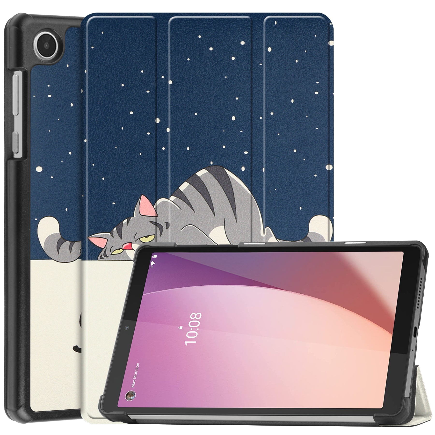 Tri-fold Stand Tablet Case for Lenovo Tab M8 Gen 4 Pattern Printing PU Leather Tablet Cover Tri-fold Stand Tablet Case for Lenovo Tab M8 Gen 4 Pattern Printing PU Leather Tablet Cover